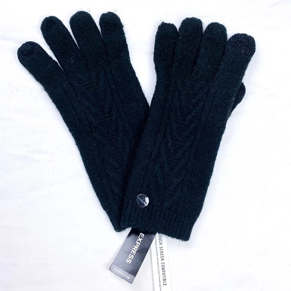 Express Black Touch Screen Compatible Winter Gloves